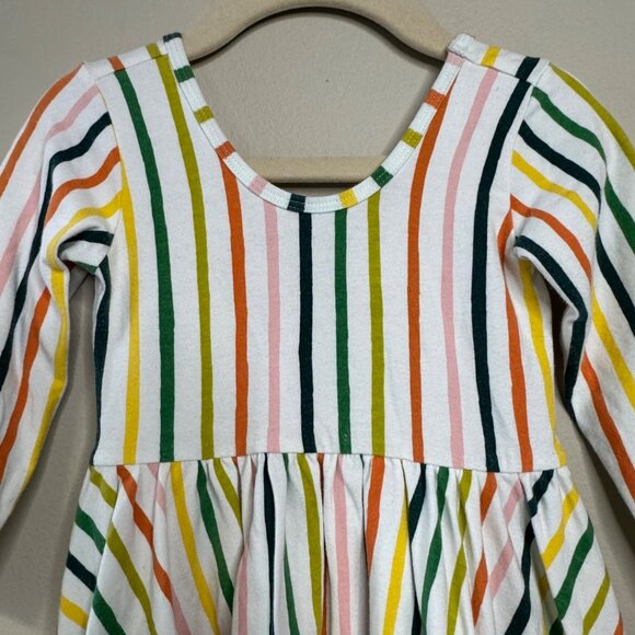 ALICE + AMES Multicolor Striped Ballet Dress Girls 4T Long Sleeve Twirl Holidays - Picture 3 of 5